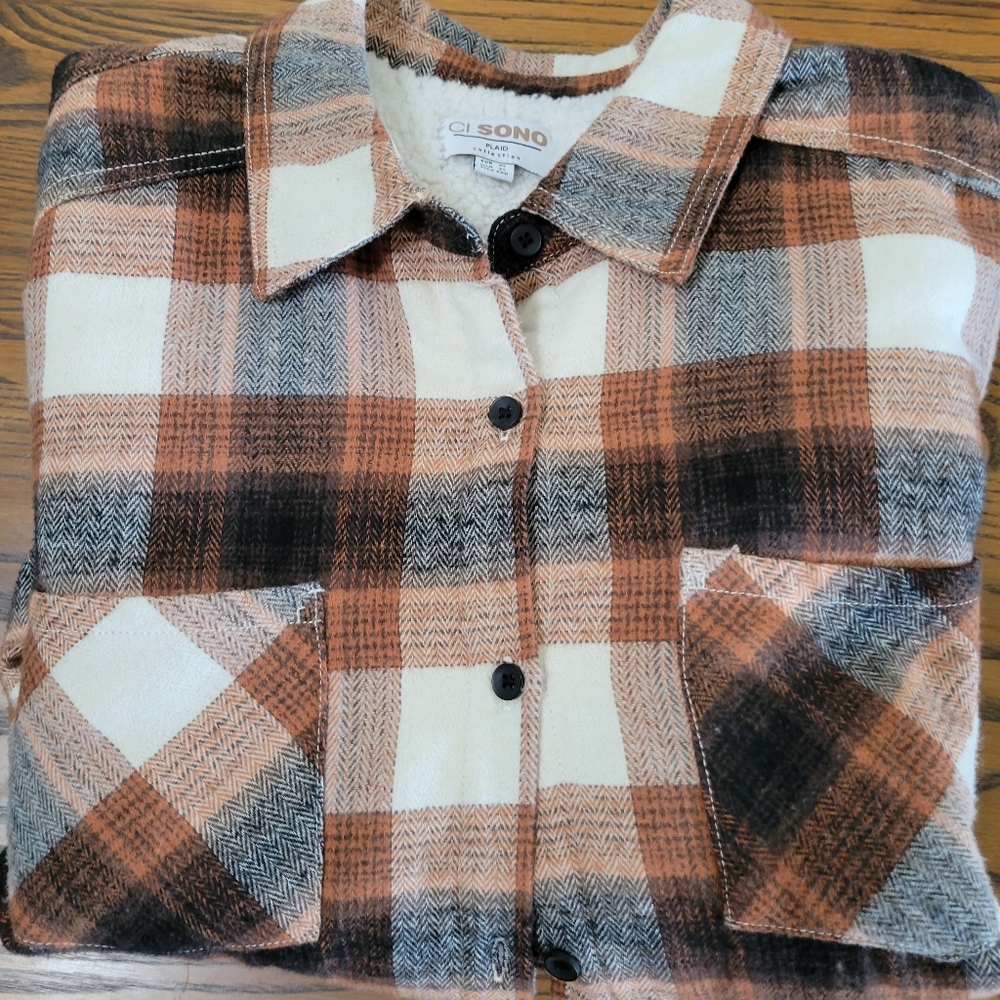 Plaid Sherpa  Shacket
